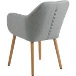 tapicerowane krzesło z przeszyciami emilia light grey