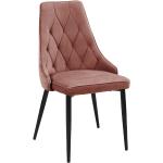 Przecenione Srebrne Krzesła do jadalni tapicerowane w nowoczesnym stylu aksamitne marki ELIOR 