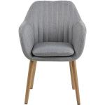 Przecenione Szare Krzesła z podłokietnikami z podłokietnikami gładkie w nowoczesnym stylu marki ELIOR 