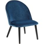 Niebieskie Krzesła stylowe tapicerowane w nowoczesnym stylu aksamitne marki ELIOR 