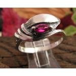 tavira - srebrny pierścionek z rubinem
