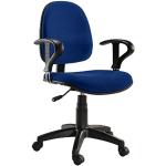 Techly Easy krzesło biurowe niebieskie ICA-CT MC04BLU – tworzywo sztuczne, czarne, wysokość oparcia 40 cm, wysokość siedziska 46-56 cm, szerokość 38 cm)