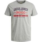 Szare Koszulki męskie z krótkimi rękawami dżinsowe marki Jack & Jones 