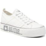 Białe Niskie trampki damskie marki Big Star w rozmiarze 38 
