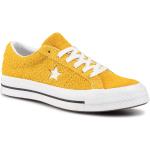 Przecenione Żółte Buty zamszowe damskie z zamszu marki Converse w rozmiarze 36 