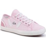 Przecenione Różowe Trampki & tenisówki damskie marki Lacoste w rozmiarze 36 