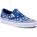 Przecenione Niebieskie Sneakersy sznurowane damskie skaterskie marki Vans w rozmiarze 35 