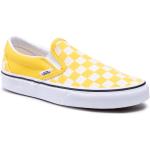 Przecenione Żółte Sneakersy sznurowane damskie skaterskie marki Vans w rozmiarze 43 