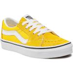 Przecenione Żółte Buty zamszowe damskie z zamszu marki Vans w rozmiarze 37 
