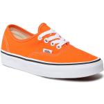 Przecenione Pomarańczowe Sneakersy sznurowane damskie skaterskie marki Vans w rozmiarze 36 