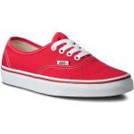 Przecenione Czerwone Sneakersy sznurowane damskie skaterskie marki Vans w rozmiarze 42 