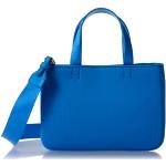 Błękitne Małe torebki damskie z odpinanym paskiem chromowane marki Calvin Klein 