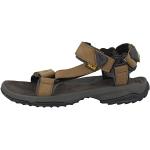 Brązowe Sandały trekkingowe męskie Rzepy w paski sportowe z mikrofibry na lato marki Teva w rozmiarze 40,5 