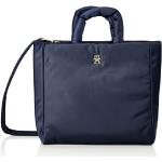 Niebieskie Shopper bags damskie marki Tommy Hilfiger Solid 