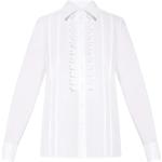 Białe Bluzki z kokardą z falbankami bawełniane marki Erdem w rozmiarze XS 