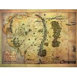 The Hobbit 'Middle Earth Map' nadruk na płótnie, b