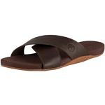 Brązowe Sandały skórzane męskie na lato marki Timberland Slide w rozmiarze 43 