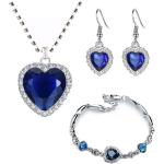 Niebieskie Komplety biżuterii damskie 