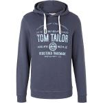 Niebieskie Bluzy z kapturem męskie marki Tom Tailor 