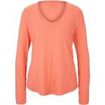 Pomarańczowe Koszulki damskie z krótkimi rękawami marki Tom Tailor w rozmiarze XS 