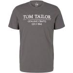 Szare Koszulki męskie z krótkimi rękawami marki Tom Tailor w rozmiarze S 
