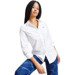 Białe Koszule typu slim damskie dżinsowe marki Tommy Hilfiger w rozmiarze M 