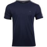 Granatowe Koszulki męskie z krótkimi rękawami marki Tommy Hilfiger w rozmiarze XL 