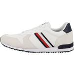 Białe Sneakersy sznurowane męskie eleganckie ze skóry syntetycznej marki Tommy Hilfiger Iconic w rozmiarze 40 - Zrównoważony rozwój 