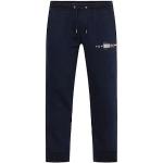 Niebieskie Spodnie dresowe ze ściągaczami męskie sportowe marki Tommy Hilfiger w rozmiarze XL 