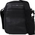 Czarne Małe torebki z kieszenią na telefon w nowoczesnym stylu ze skóry syntetycznej marki Tommy Hilfiger City 