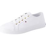 Białe Sneakersy sznurowane damskie eleganckie marki Tommy Hilfiger Essentials w rozmiarze 37 - Zrównoważony rozwój 
