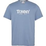 Niebieskie Koszulki męskie z krótkimi rękawami marki Tommy Hilfiger w rozmiarze S 