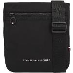 Czarne Małe torebki z odpinanym paskiem w nowoczesnym stylu na imprezę marki Tommy Hilfiger TH - Zrównoważony rozwój 