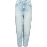 Niebieskie Jeansy z wysokim stanem damskie Mom dżinsowe marki Tommy Hilfiger TOMMY JEANS 