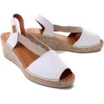 Białe Sandały na koturnie damskie na lato w rozmiarze 38 - wysokość obcasa od 7cm do 9cm 