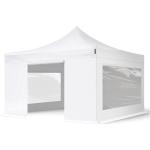 TOOLPORT 4x4 m Namiot Ekspresowy, PREMIUM Stal 40mm, ze ścianami bocznymi, okna panoramiczne, biały