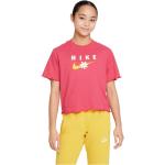 Różowe Koszulki sportowe damskie z krótkimi rękawami marki Nike w rozmiarze XL 