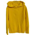 Żółte Swetry dziecięce z kapturem dla dziewczynek w rozmiarze 140 