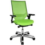 Zielone Krzesła z podłokietnikami w nowoczesnym stylu z tworzywa sztucznego marki Topstar 