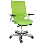 Zielone Fotele obrotowe z podłokietnikami w nowoczesnym stylu z tworzywa sztucznego marki Topstar 