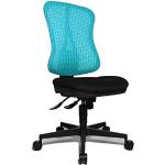 Błękitne Krzesła biurowe z regulacją wysokości z motywem Niemiec z tworzywa sztucznego marki Topstar Made in Germany 