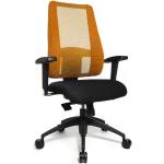 Pomarańczowe Krzesła z podłokietnikami z regulacją wysokości marki Topstar 