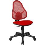 Czerwone Krzesła biurowe tapicerowane z tworzywa sztucznego marki Topstar 