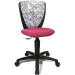 Różowe Krzesła obrotowe z regulacją wysokości z tworzywa sztucznego marki Topstar 