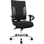 Czarne Krzesła biurowe z regulacją wysokości w nowoczesnym stylu marki Topstar 