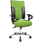 Zielone Krzesła biurowe z regulacją wysokości w nowoczesnym stylu z tkaniny marki Topstar 