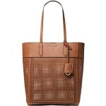 Brązowe Shopper bags damskie eleganckie z poliestru marki Michael Kors MICHAEL 