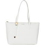Białe Shopper bags damskie eleganckie ze skóry marki Coccinelle 