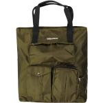 Zielone Shopper bags damskie w stylu wojskowym nylonowe marki D'squared2 
