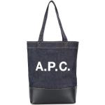 Ciemnoniebieskie Shopper bags damskie w nowoczesnym stylu marki A.P.C. 